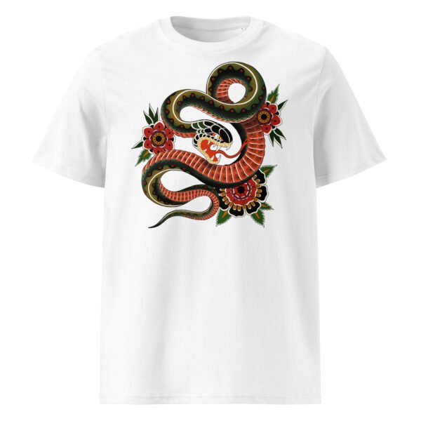 T-shirt Homme Serpent et Fleurs – Un Style Tatouage Exclusif