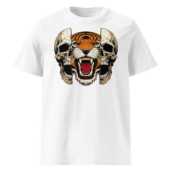 T-shirt Homme Crane et Tigre – Esprit Rock et Sauvage Unique
