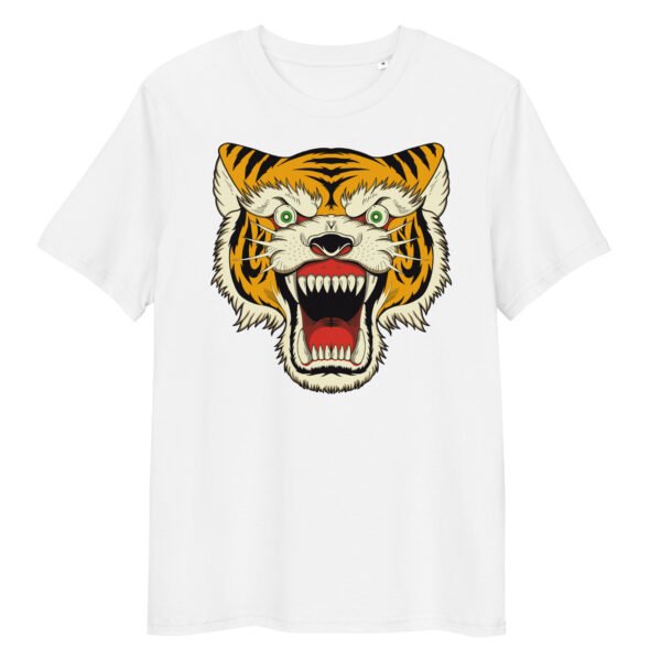 T-shirt Femme Tigre Old School - Blanc