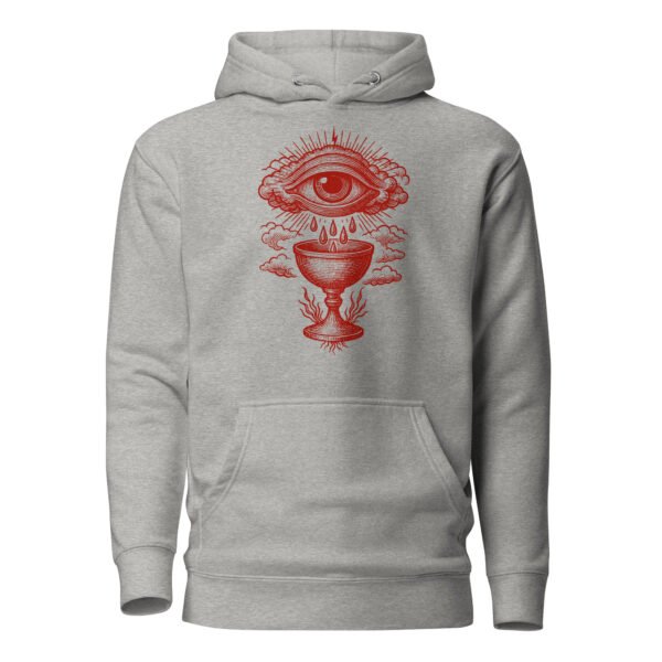 Hoodie Homme Œil Mystique - Gris Chiné