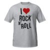 T-shirt Femme I Love RocknRoll - Gris Chiné