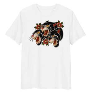 T-shirt Femme Panthères Noires - Blanc