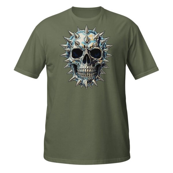 T-shirt Femme Crâne Métal - Kaki