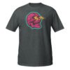 T-shirt Femme Crâne Néon - Gris Foncé Chiné