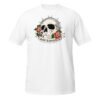 T-shirt Femme Crâne et Roses - Blanc