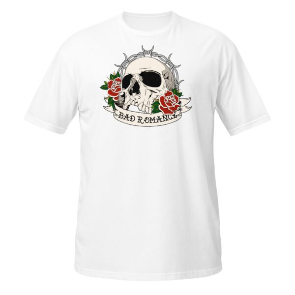 T-shirt Femme Crâne et Roses - Blanc