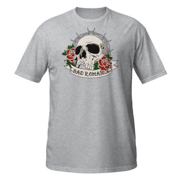 T-shirt Femme Crâne et Roses - Gris Chiné