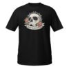 T-shirt Femme Crâne et Roses - Noir
