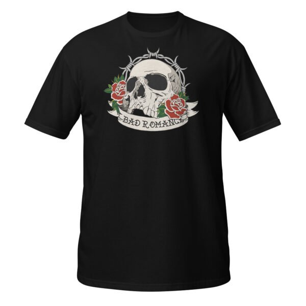 T-shirt Femme Crâne et Roses - Noir