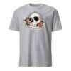 T-shirt Homme Crâne et Roses - Gris Chiné